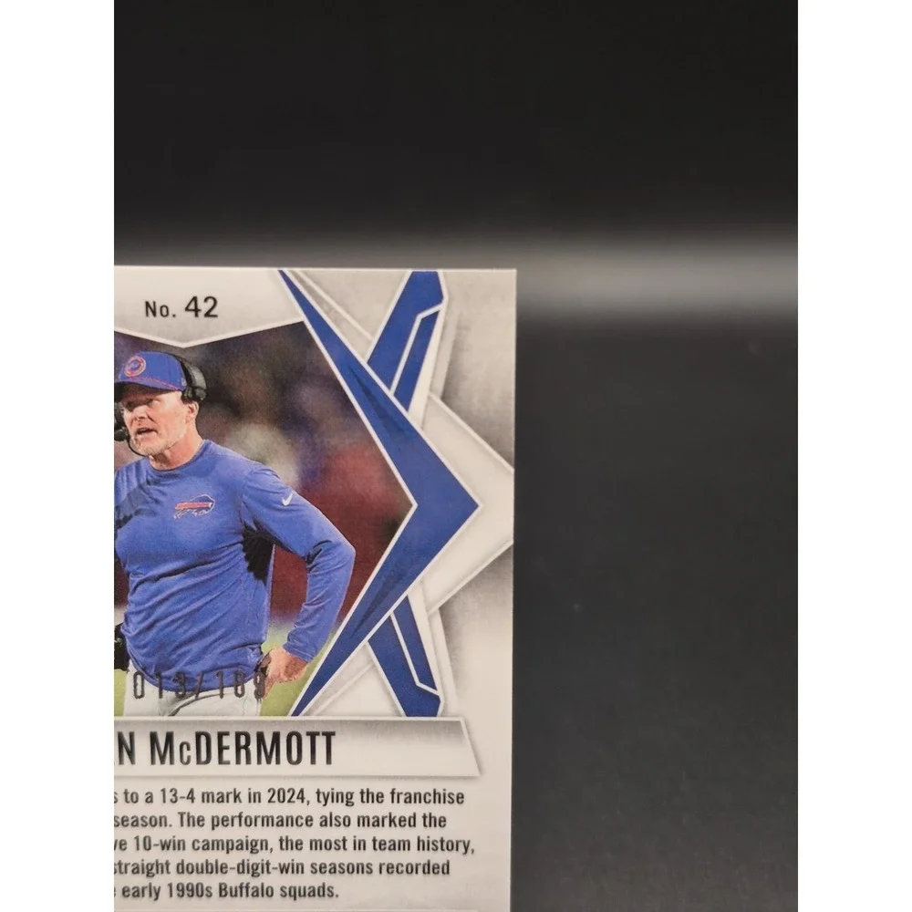 2025 Panini Phoenix Sean McDermott #42 Orange Pandora /189 Buffalo Bills